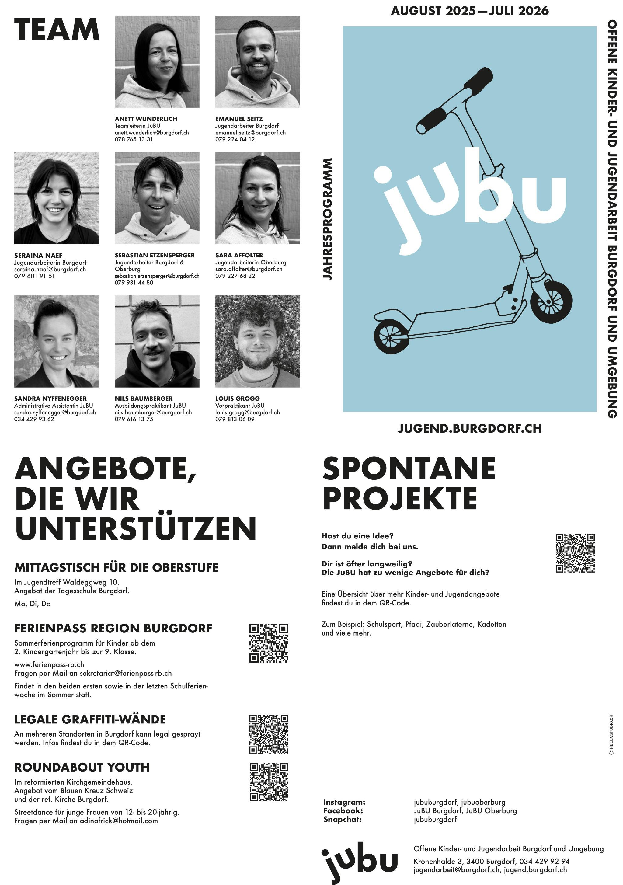 Jahresprogramm 21/22 Vorderseite