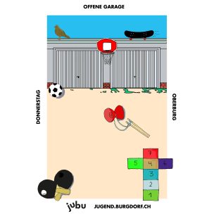 Offene Garage